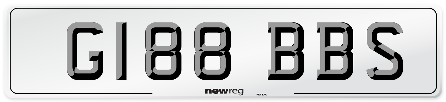 G188 BBS Number Plate from New Reg